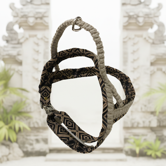 "The Mac". Macrame Harness - Walnut
