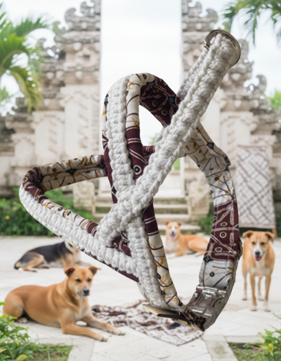 "The Mac". Macrame Harness - Beige
