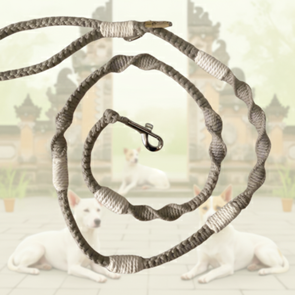 "The Mac". Macrame Dog Leash - Walnut