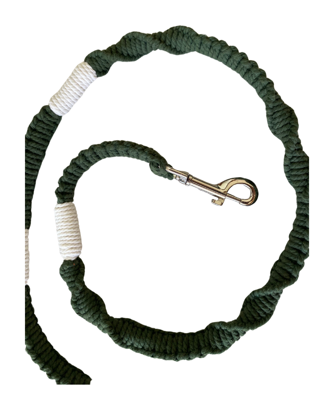 "The Mac". Macrame Dog Leash - Green