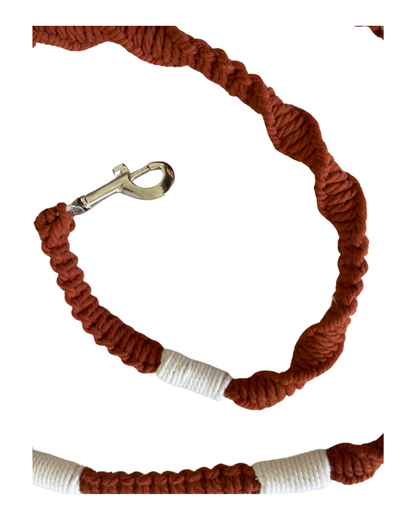 "The Mac". Macrame Dog Leash - Red