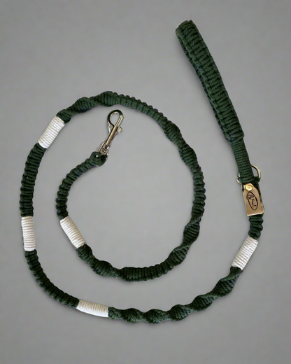 "The Mac". Macrame Dog Leash - Green