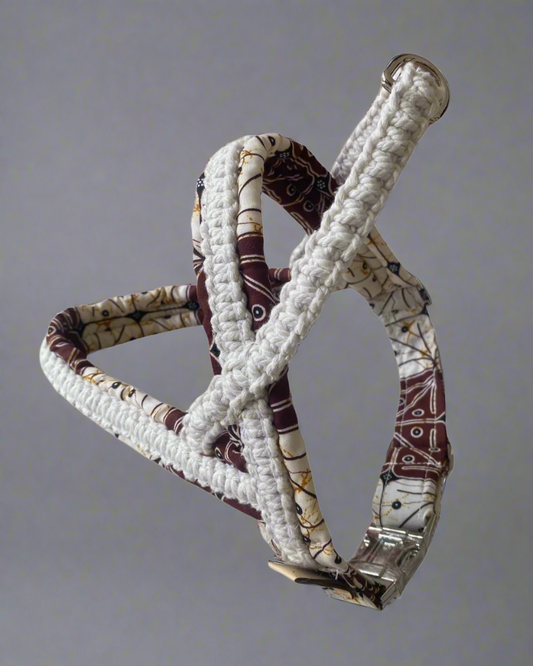 "The Mac". Macrame Harness - Beige